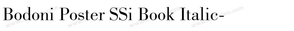 Bodoni Poster SSi Book Italic字体转换